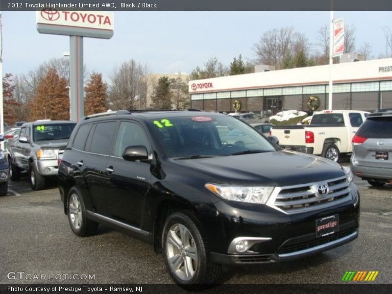 Black / Black 2012 Toyota Highlander Limited 4WD