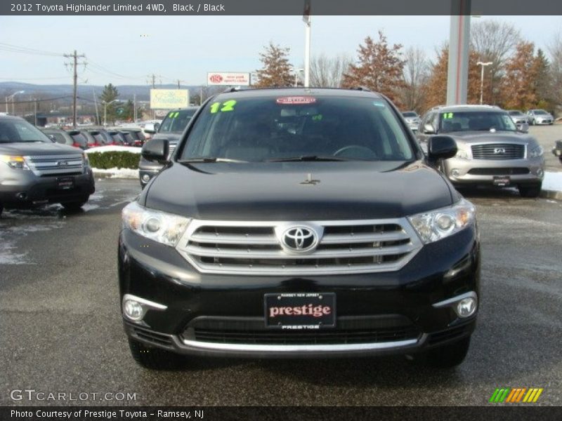 Black / Black 2012 Toyota Highlander Limited 4WD