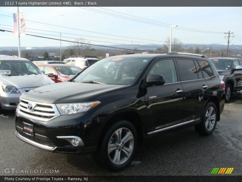 Black / Black 2012 Toyota Highlander Limited 4WD