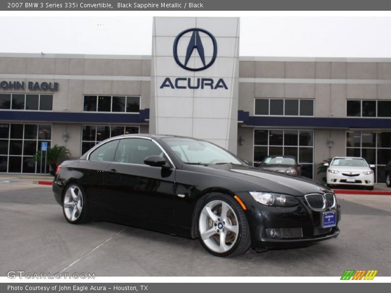 Black Sapphire Metallic / Black 2007 BMW 3 Series 335i Convertible