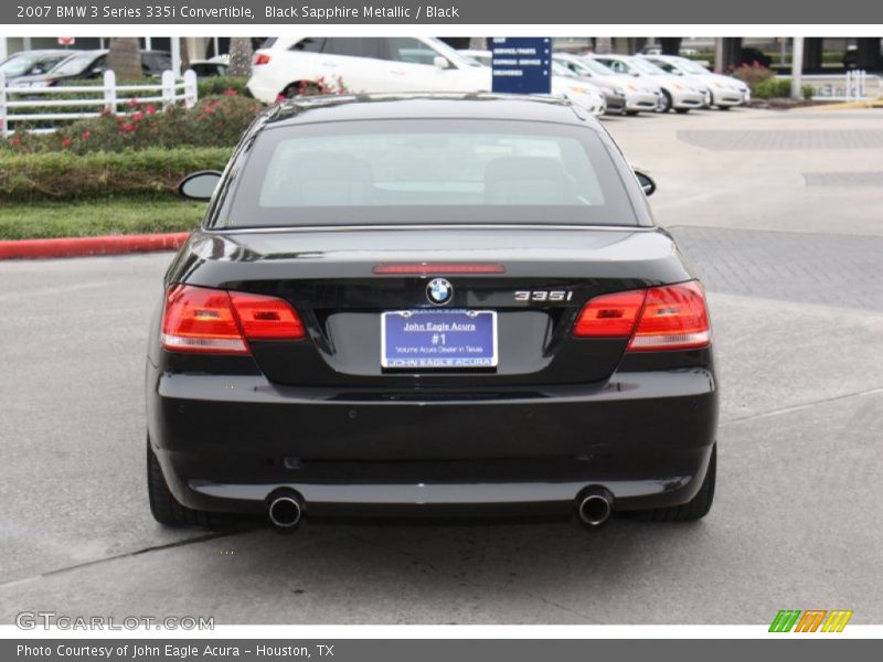 Black Sapphire Metallic / Black 2007 BMW 3 Series 335i Convertible