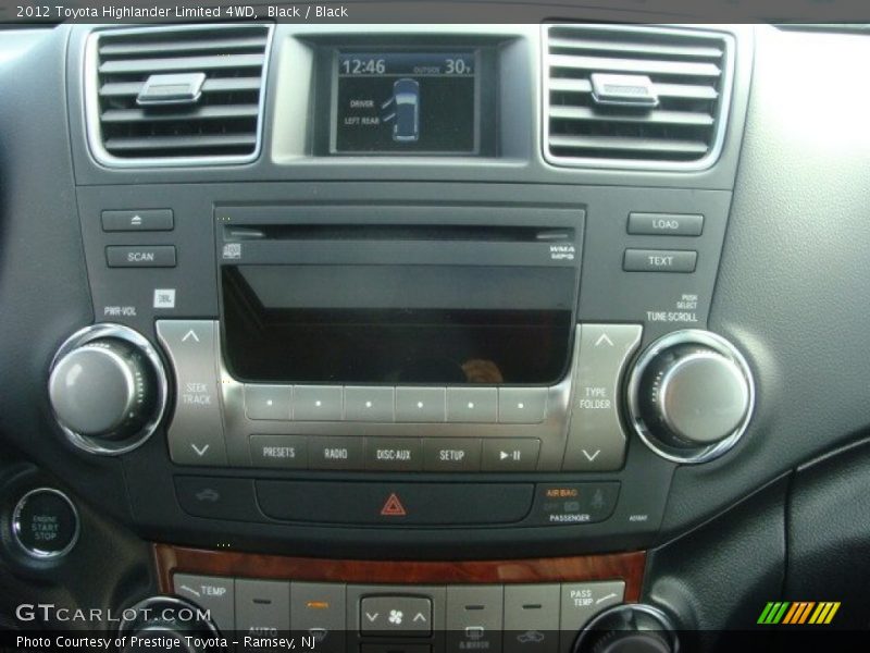 Black / Black 2012 Toyota Highlander Limited 4WD