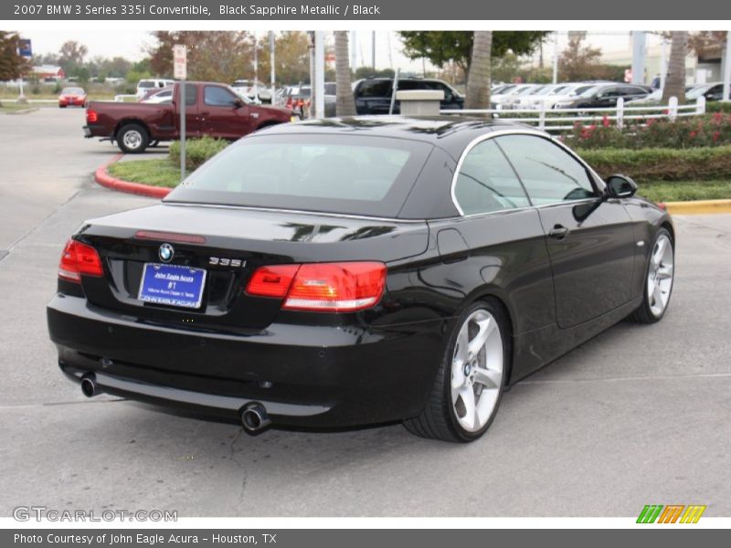 Black Sapphire Metallic / Black 2007 BMW 3 Series 335i Convertible