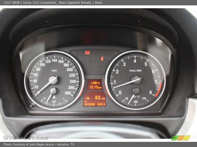 Black Sapphire Metallic / Black 2007 BMW 3 Series 335i Convertible