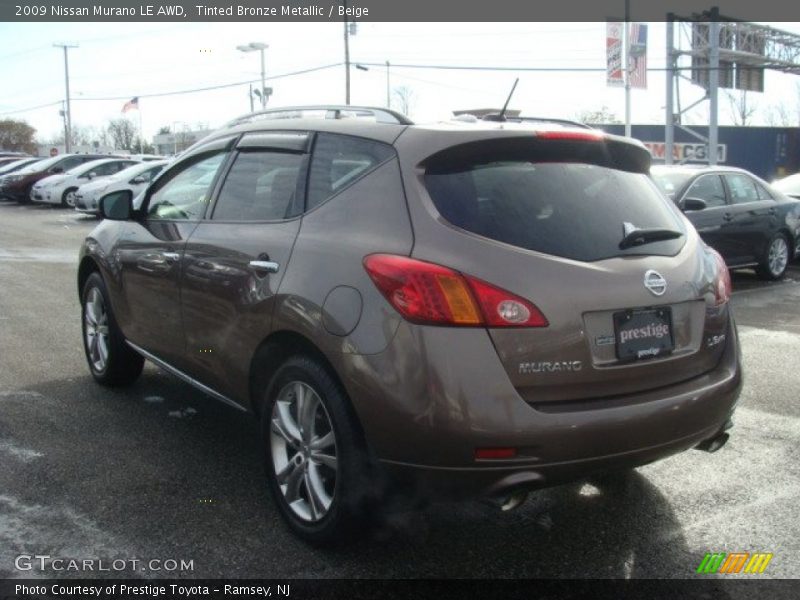 Tinted Bronze Metallic / Beige 2009 Nissan Murano LE AWD