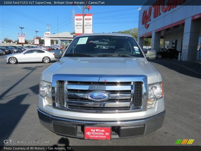 Brilliant Silver Metallic / Camel/Tan 2009 Ford F150 XLT SuperCrew