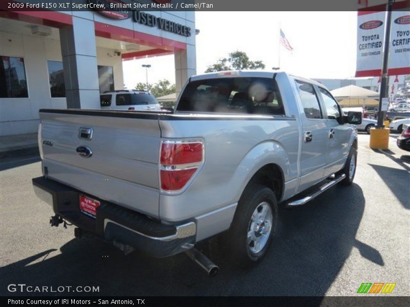 Brilliant Silver Metallic / Camel/Tan 2009 Ford F150 XLT SuperCrew