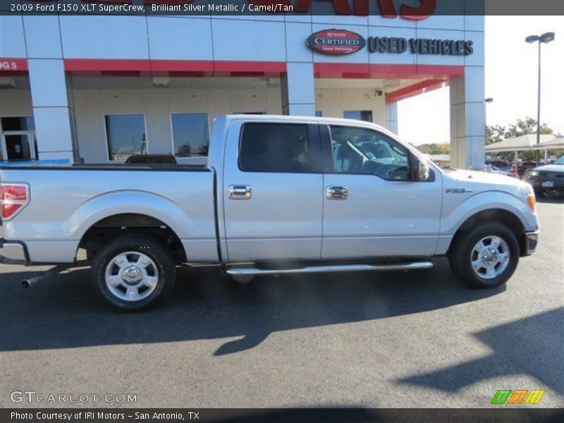 Brilliant Silver Metallic / Camel/Tan 2009 Ford F150 XLT SuperCrew