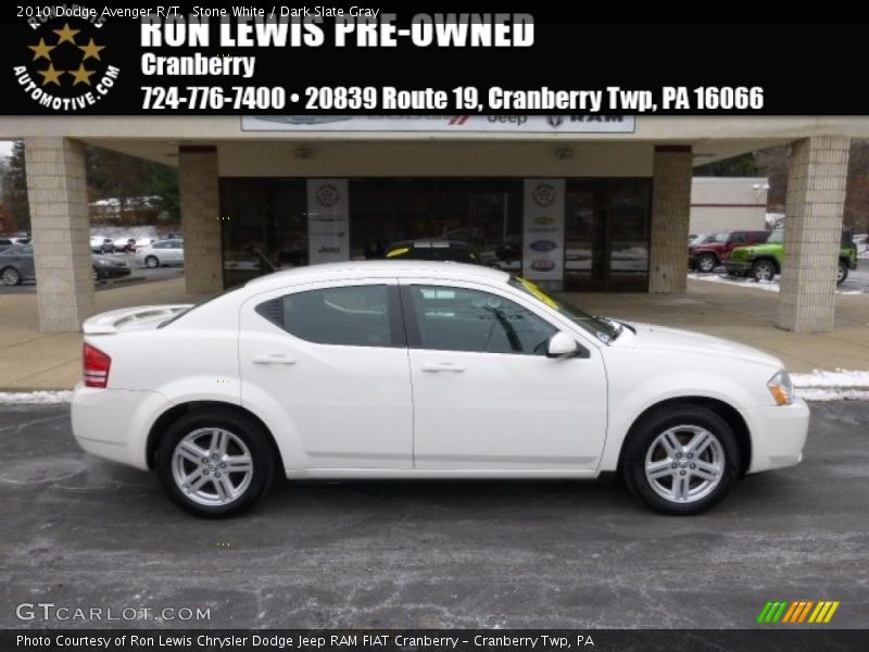 Stone White / Dark Slate Gray 2010 Dodge Avenger R/T