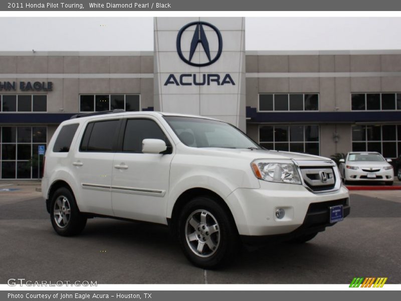 White Diamond Pearl / Black 2011 Honda Pilot Touring