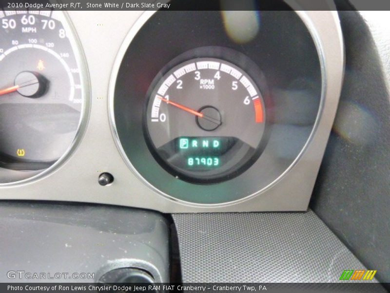 Stone White / Dark Slate Gray 2010 Dodge Avenger R/T