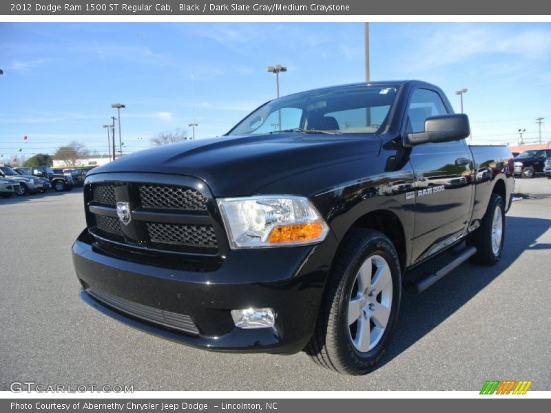 Black / Dark Slate Gray/Medium Graystone 2012 Dodge Ram 1500 ST Regular Cab