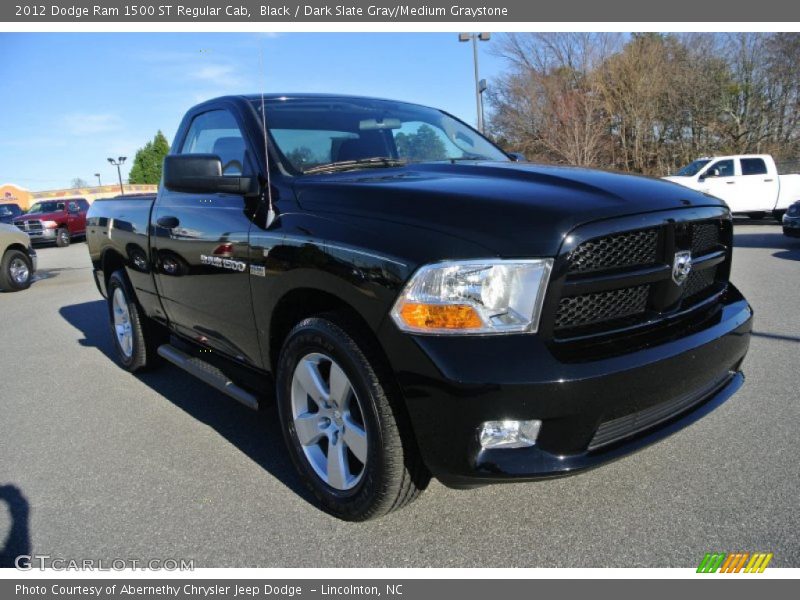 Black / Dark Slate Gray/Medium Graystone 2012 Dodge Ram 1500 ST Regular Cab