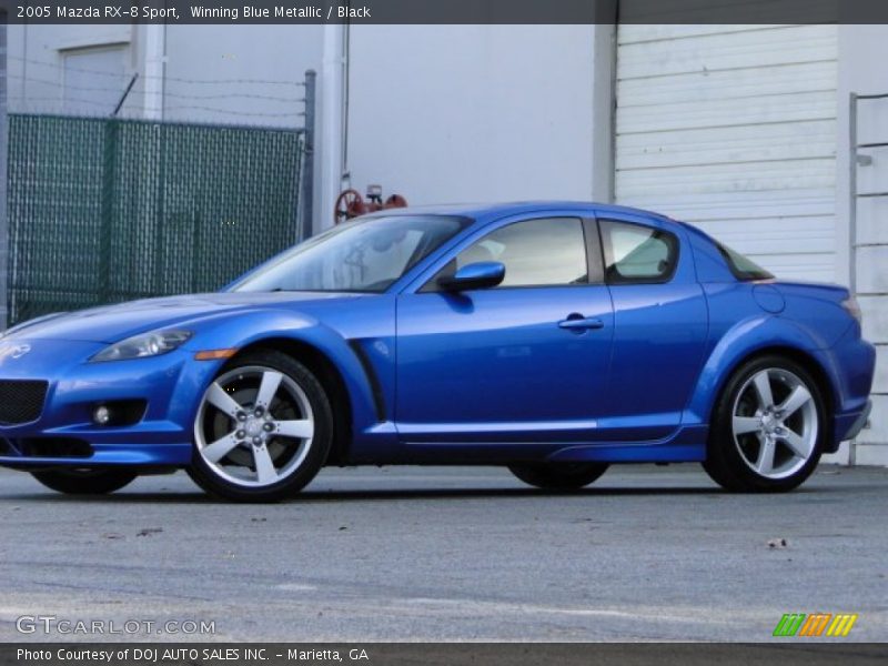 Winning Blue Metallic / Black 2005 Mazda RX-8 Sport