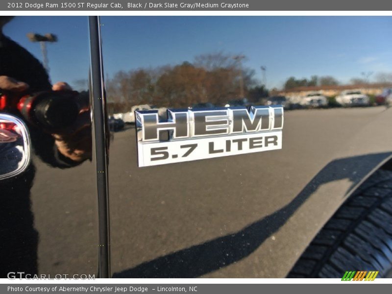 Black / Dark Slate Gray/Medium Graystone 2012 Dodge Ram 1500 ST Regular Cab