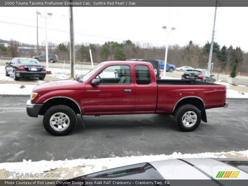 Sunfire Red Pearl / Oak 2000 Toyota Tacoma PreRunner Extended Cab