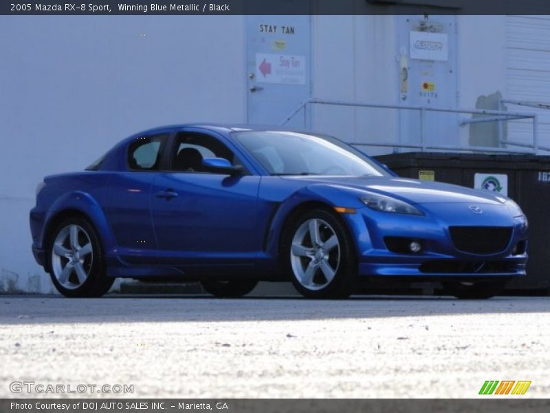 Winning Blue Metallic / Black 2005 Mazda RX-8 Sport