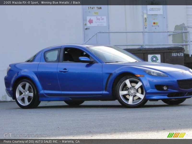 Winning Blue Metallic / Black 2005 Mazda RX-8 Sport