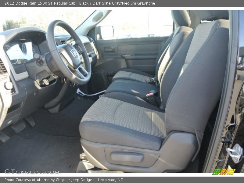 Black / Dark Slate Gray/Medium Graystone 2012 Dodge Ram 1500 ST Regular Cab