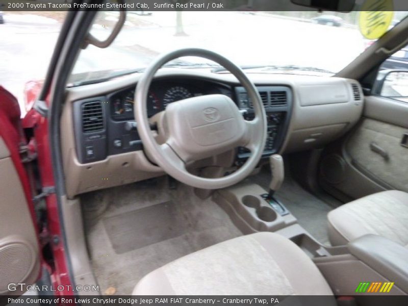Sunfire Red Pearl / Oak 2000 Toyota Tacoma PreRunner Extended Cab