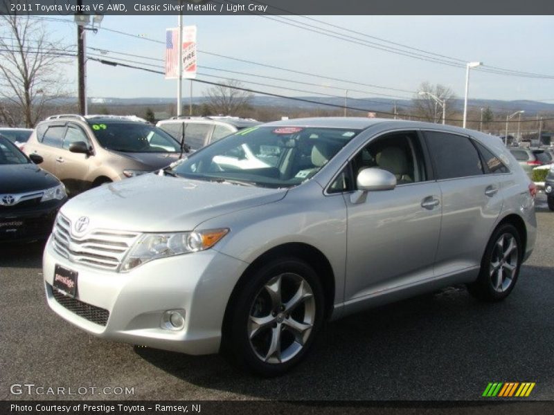 Classic Silver Metallic / Light Gray 2011 Toyota Venza V6 AWD