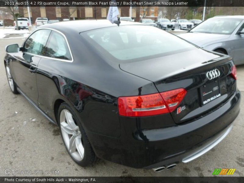Phantom Black Pearl Effect / Black/Pearl Silver Silk Nappa Leather 2011 Audi S5 4.2 FSI quattro Coupe