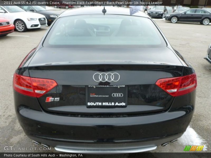 Phantom Black Pearl Effect / Black/Pearl Silver Silk Nappa Leather 2011 Audi S5 4.2 FSI quattro Coupe
