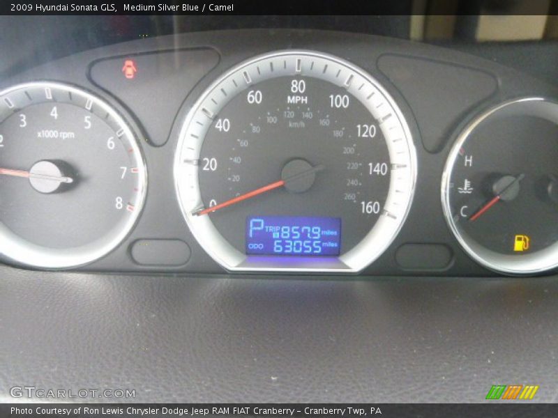 Medium Silver Blue / Camel 2009 Hyundai Sonata GLS