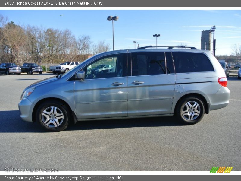 Slate Green Metallic / Gray 2007 Honda Odyssey EX-L