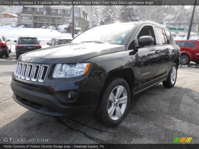 Brilliant Black Crystal Pearl / Dark Slate Gray/Light Pebble Beige 2011 Jeep Compass 2.4 Latitude 4x4