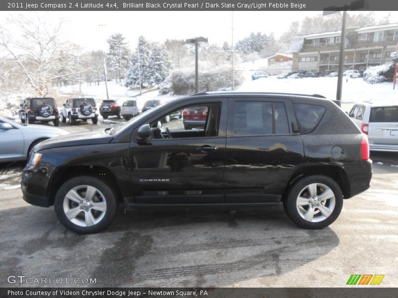 Brilliant Black Crystal Pearl / Dark Slate Gray/Light Pebble Beige 2011 Jeep Compass 2.4 Latitude 4x4