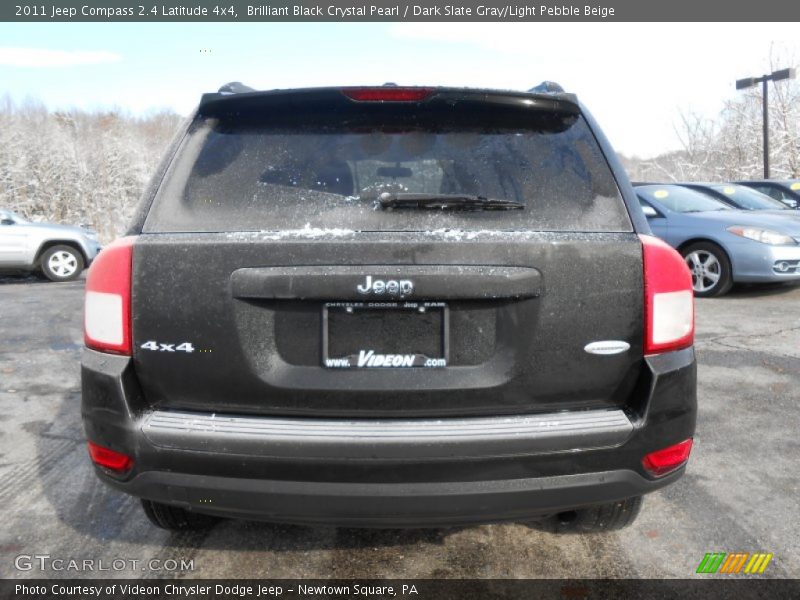 Brilliant Black Crystal Pearl / Dark Slate Gray/Light Pebble Beige 2011 Jeep Compass 2.4 Latitude 4x4