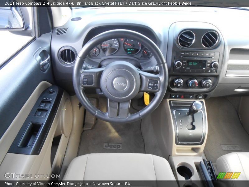 Brilliant Black Crystal Pearl / Dark Slate Gray/Light Pebble Beige 2011 Jeep Compass 2.4 Latitude 4x4