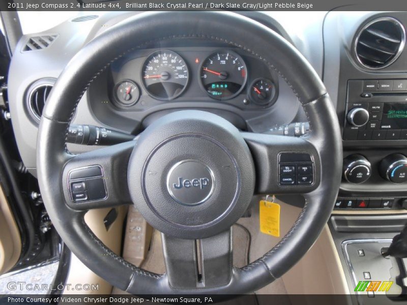 Brilliant Black Crystal Pearl / Dark Slate Gray/Light Pebble Beige 2011 Jeep Compass 2.4 Latitude 4x4