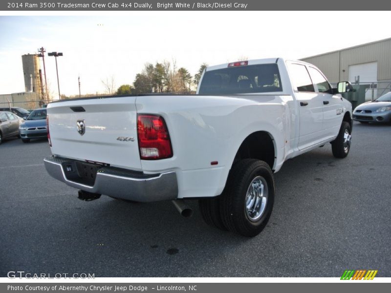 Bright White / Black/Diesel Gray 2014 Ram 3500 Tradesman Crew Cab 4x4 Dually