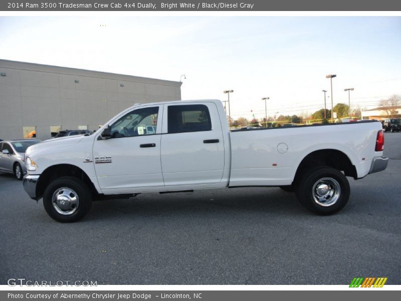 Bright White / Black/Diesel Gray 2014 Ram 3500 Tradesman Crew Cab 4x4 Dually