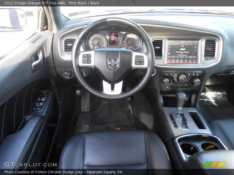 Pitch Black / Black 2012 Dodge Charger R/T Plus AWD