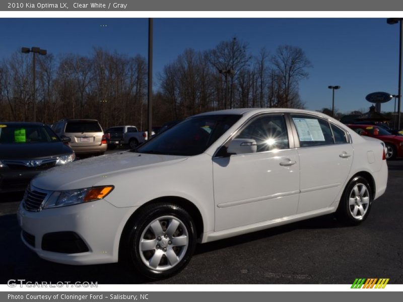 Clear White / Gray 2010 Kia Optima LX