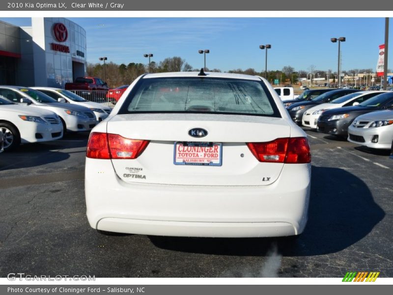 Clear White / Gray 2010 Kia Optima LX