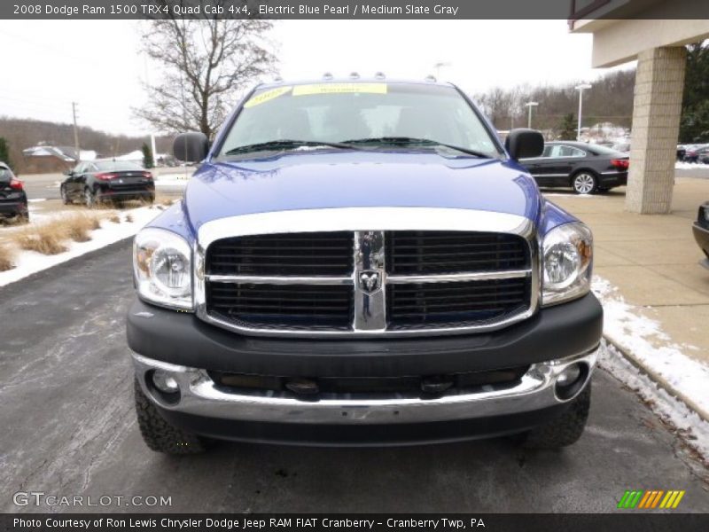 Electric Blue Pearl / Medium Slate Gray 2008 Dodge Ram 1500 TRX4 Quad Cab 4x4
