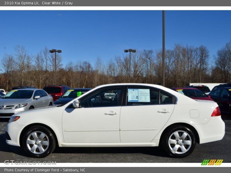 Clear White / Gray 2010 Kia Optima LX