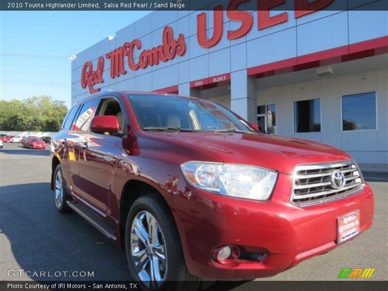 Salsa Red Pearl / Sand Beige 2010 Toyota Highlander Limited