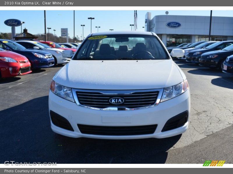 Clear White / Gray 2010 Kia Optima LX