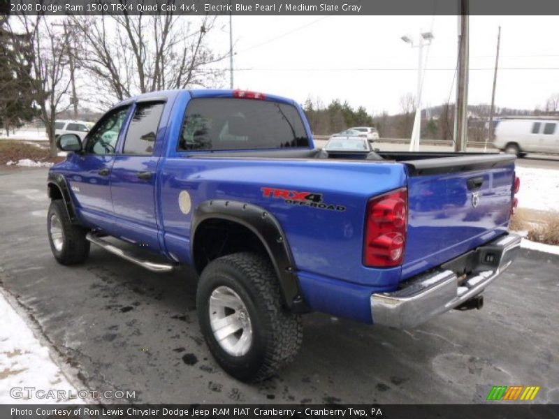 Electric Blue Pearl / Medium Slate Gray 2008 Dodge Ram 1500 TRX4 Quad Cab 4x4