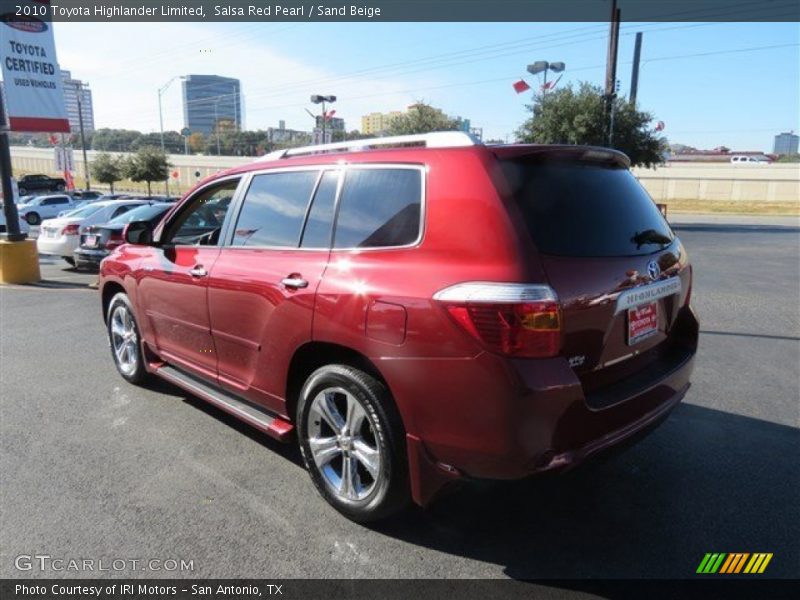 Salsa Red Pearl / Sand Beige 2010 Toyota Highlander Limited