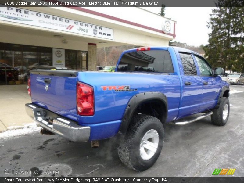 Electric Blue Pearl / Medium Slate Gray 2008 Dodge Ram 1500 TRX4 Quad Cab 4x4