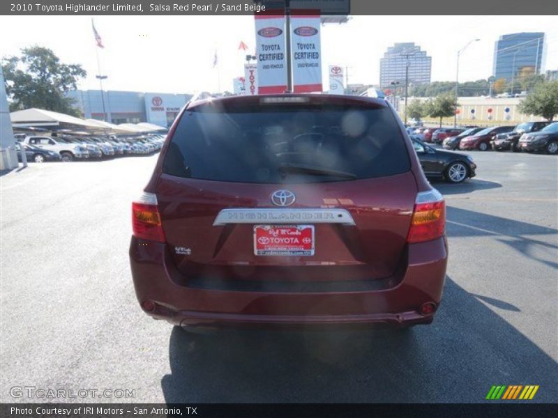 Salsa Red Pearl / Sand Beige 2010 Toyota Highlander Limited
