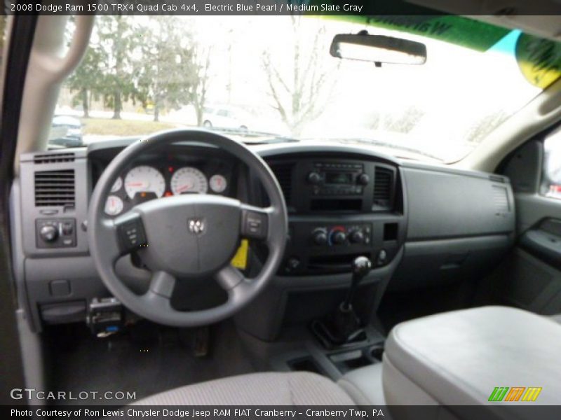 Electric Blue Pearl / Medium Slate Gray 2008 Dodge Ram 1500 TRX4 Quad Cab 4x4