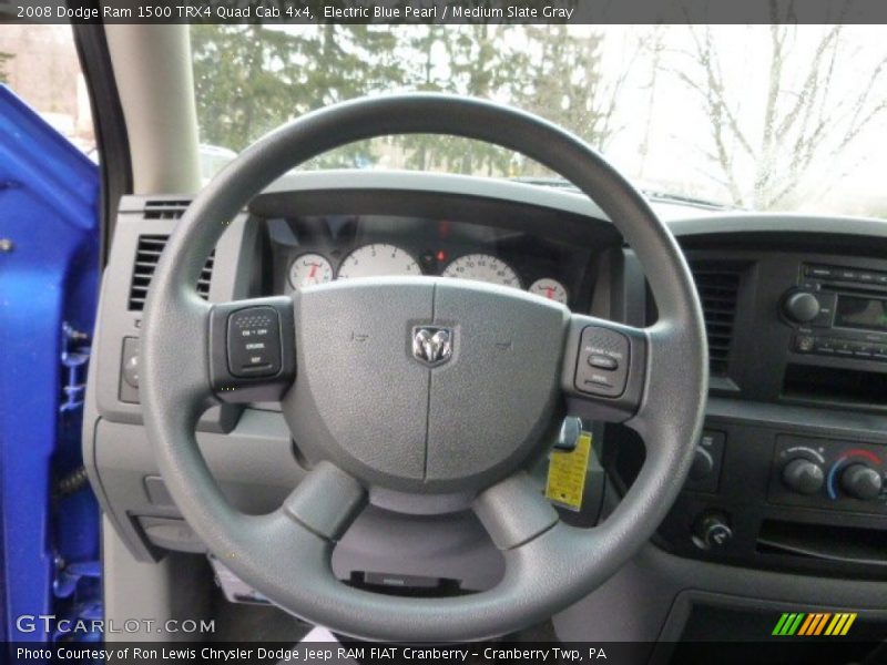 Electric Blue Pearl / Medium Slate Gray 2008 Dodge Ram 1500 TRX4 Quad Cab 4x4