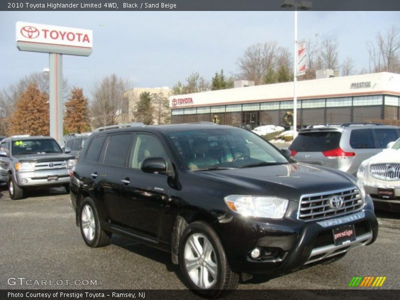 Black / Sand Beige 2010 Toyota Highlander Limited 4WD